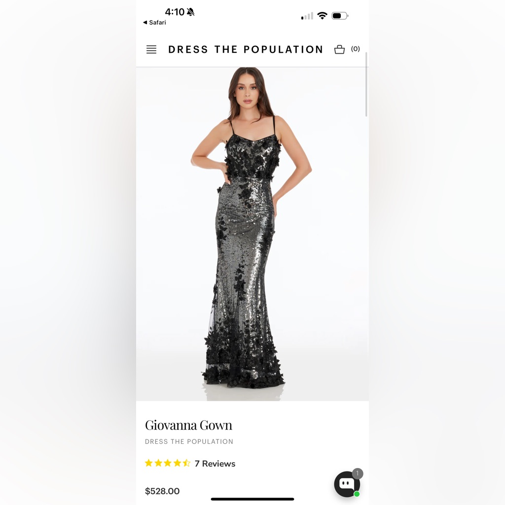 Giovanna Gown By Dress The Population Nwt